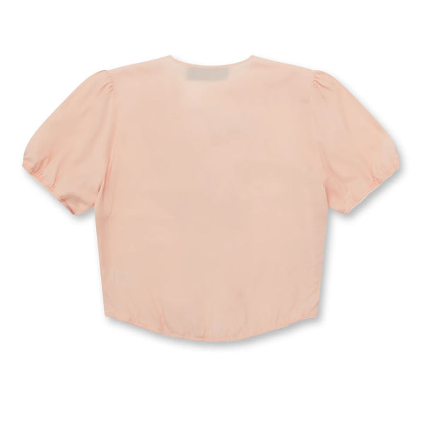 Simone Rocha_SIMONE ROCHA Women's Short Sleeve Blouse - (Peach/Red)_BLOUSES