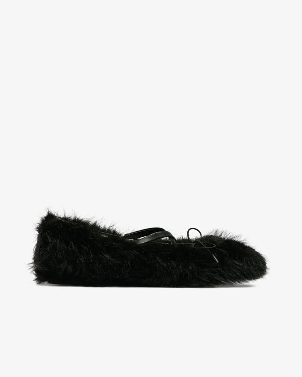 Simone Rocha - Men's Faux Fur Criss Cross Ballerina - (Black)