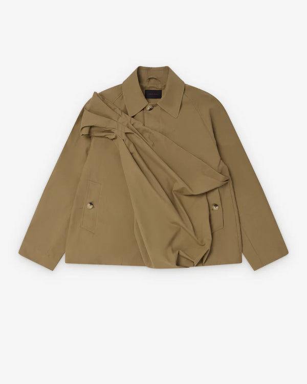 Simone Rocha_SIMONE ROCHA - Men's  Gathered Flower Sash Jacket - (Khaki)_JACKETS