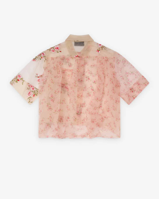 Simone Rocha_SIMONE ROCHA - Men's  Sheer Patchwork Balloon Hem Shirt - (Nude)_SHIRTS