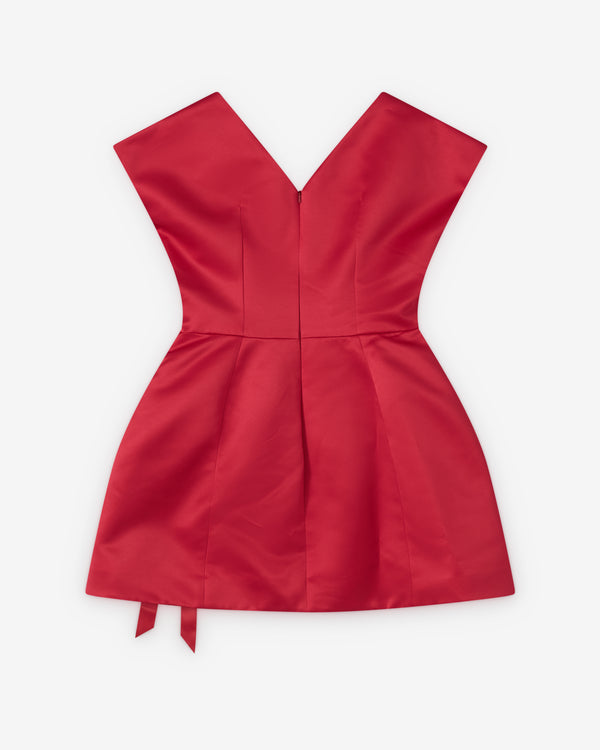 SIMONE ROCHA - Women's Ruffle Rosette Portrait Mini Dress - (Red)
