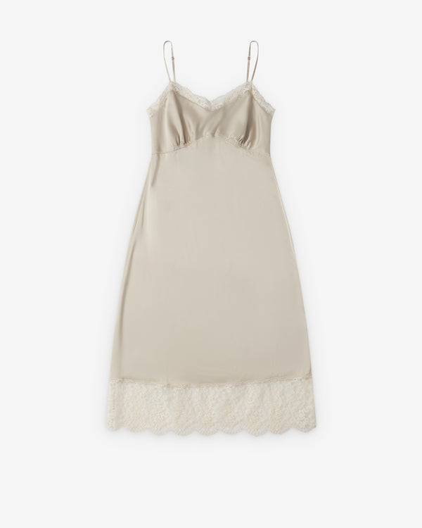SIMONE ROCHA - Women's Lace Trim Slip Dress - (Champagne)