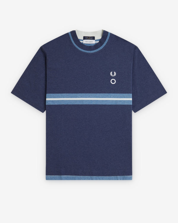 Craig Green - Men's Fred Perry Half And Half T-Shirt - (Mid Blue Marl)