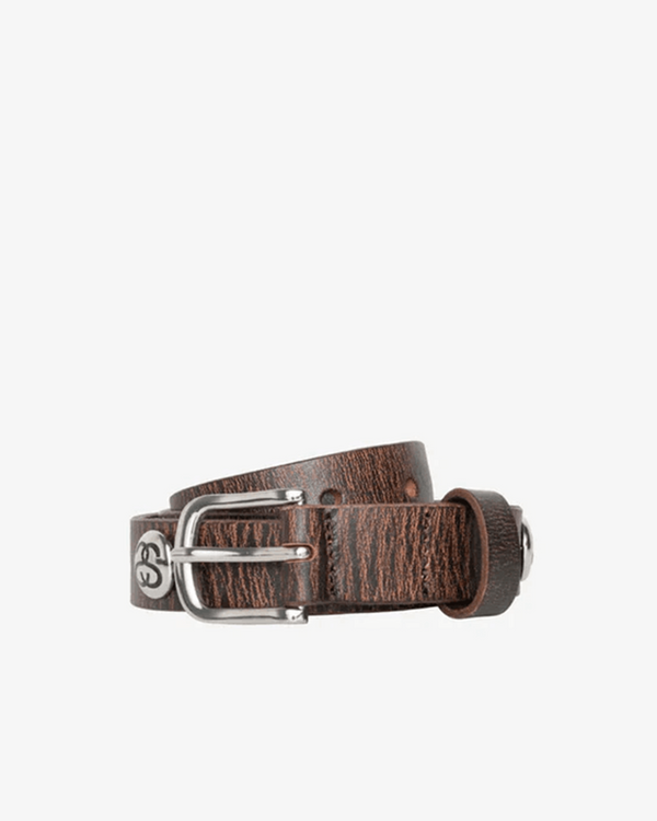 Stüssy - SS-Link Studded Belt - (Distressed Brown)