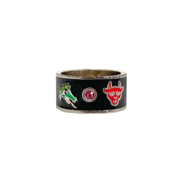 Chopova Lowena - Dragon Devil Ring  - (Enamel)