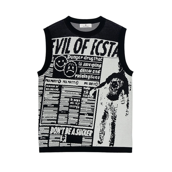 THE SALVAGES - Disco Danger Jacquard Vest - (Ecru)
