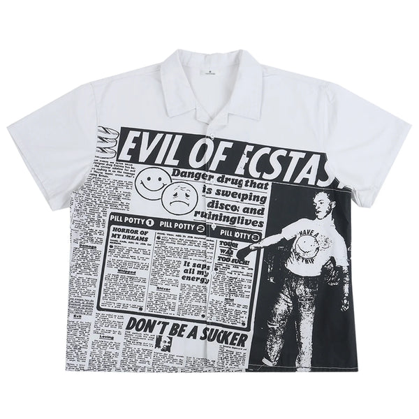 THE SALVAGES - Disco Danger Short Sleeve Shirt - (Black)