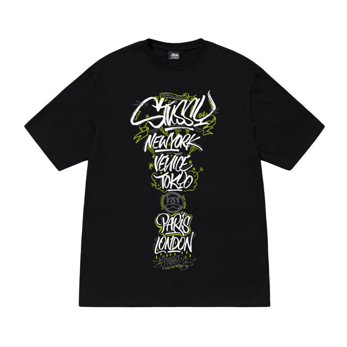 STÜSSY - Born x Raised 8 Handstyles Tee - (Black) – DSMS E-SHOP