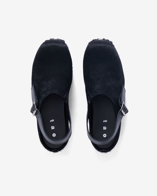 Tao - Women's Hair Calf Mules - (Black)