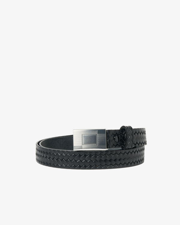 Taiga Takahashi_Taiga Takahashi - Men's Lot 021 Basketweave Pattern Belt - (Black)_BELTS