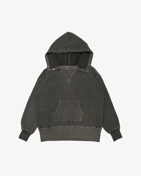 Taiga Takahashi_Taiga Takahashi - Men's Lot 620 After Hooded Sweat Shirt - (Sumi)_SWEATERS