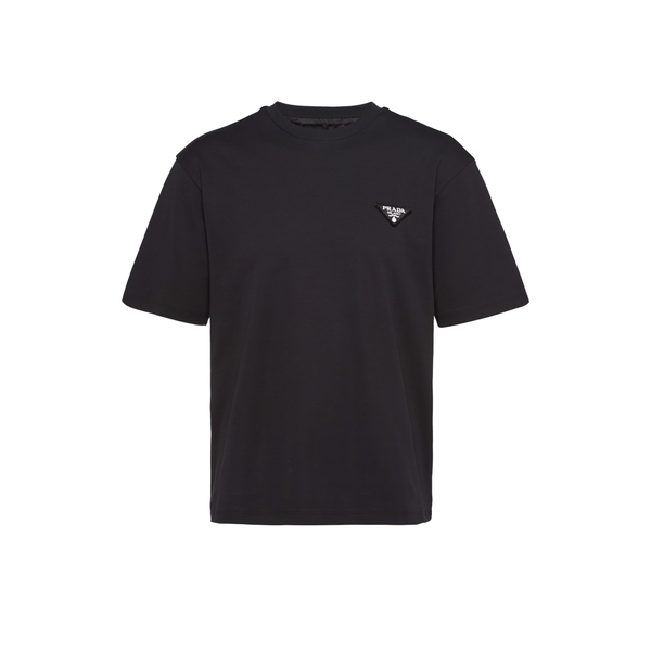 PRADA - Men's T Shirts With Silicon Logo - (Black)