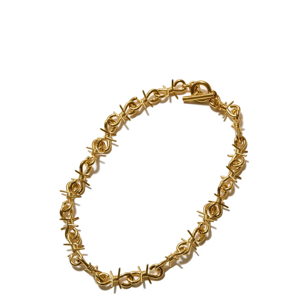 Undercover - Brass Wire Necklace - (Gold)