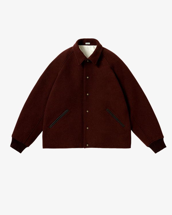 A.Presse - High Twist Cashmere Melton Coach Jacket - (Burgundy)