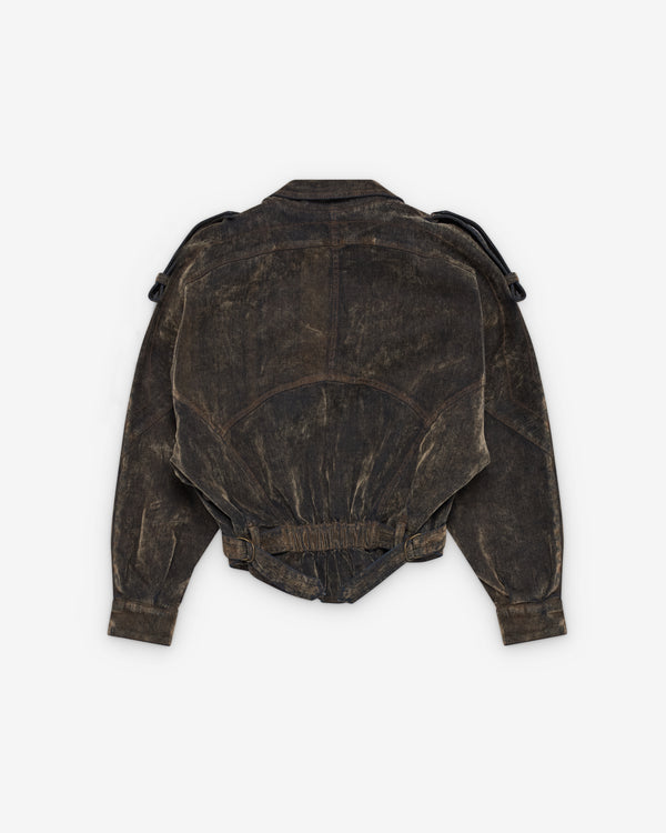 Vaquera_VAQUERA - Women's Flocked Denim Wild West Jacket Woven - (Brown)_JACKETS