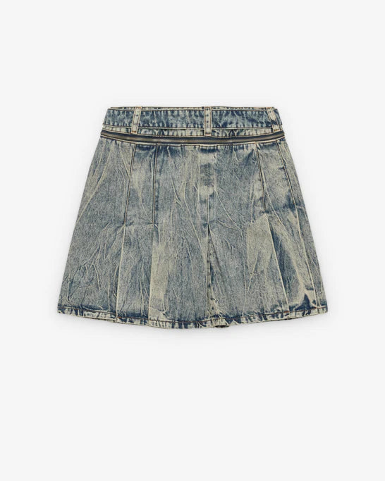Vaquera_VAQUERA - Women's Denim Carwash Skirt Woven - (Blue)_SKIRTS