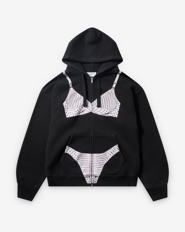 VAQUERA - Women's Trompe L'Oeil Zip Hoodie - (Black)