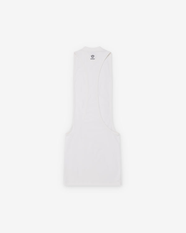 VERSACE_VERSACE - Women's Tank Top Dress Vintage Stretch Cotton Jersey Pd- (White)_DRESSES