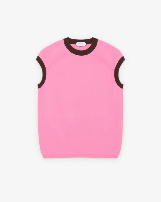 VERSACE_VERSACE - Men's Knit Sweater Athletic Bicolor - (Pink)_KNIT TOPS