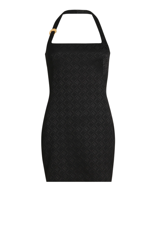 MARINE SERRE - Women's Moon Diamant Jacquard Strap Dress - (Black)