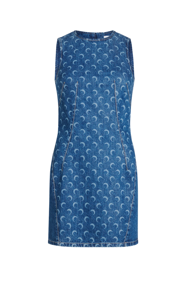 MARINE SERRE - Women's Deadstock Denim Mini Dress - (Denim)