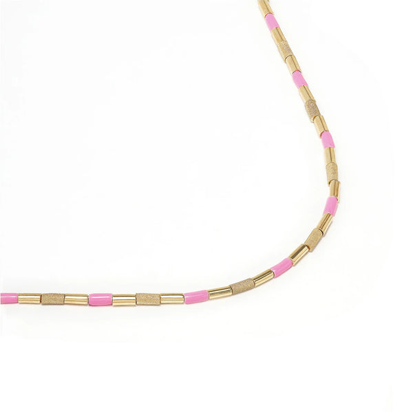 Bea Bongiasca_Bea Bongiasca - Tubini Necklace - (Pink)_NECKLACES