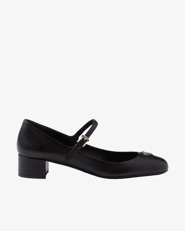 Prada - Women's Nappa Leather Mary Jane Pumps - (Black)