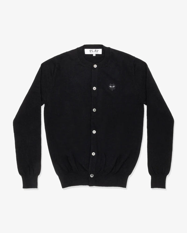 Play - Round Neck Cardigan - (Black)
