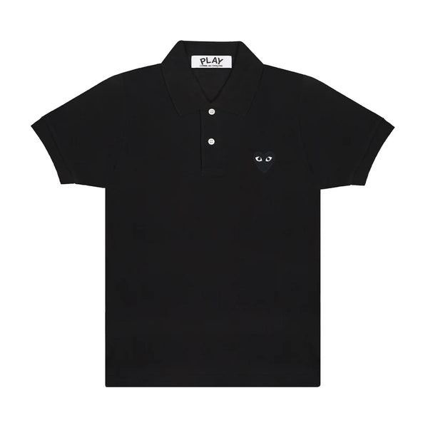 PLAY - Unisex's Black Emblem Polo Shirt - (T066) (Black)