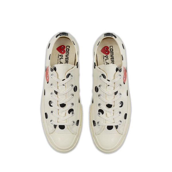 Play Converse_Play Converse - Polka Dot Red Heart Chuck Taylor All Star ’70 Low Sneakers - (White)_SNEAKERS