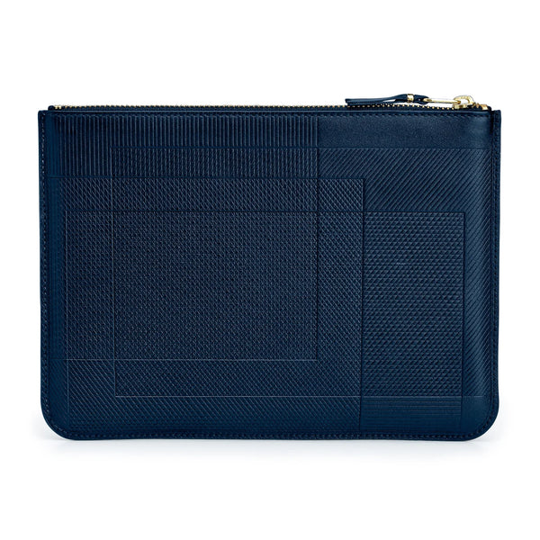CDG WALLET - Intersection Big Zip Pouch - (Navy SA5100LS)