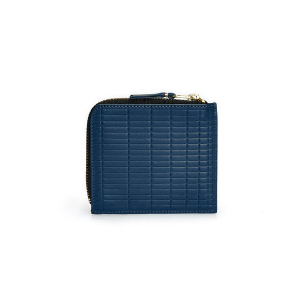 CDG Wallet_Cdg Wallet - Brick Zip Around Wallet - (Blue SA3100BK)_WALLETS
