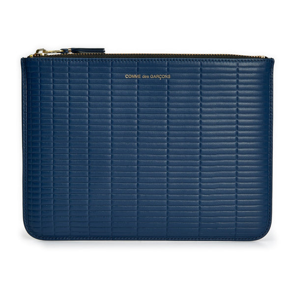 CDG WALLET - Brick Wallet Zip Pouch - (Blue SA5100BK)