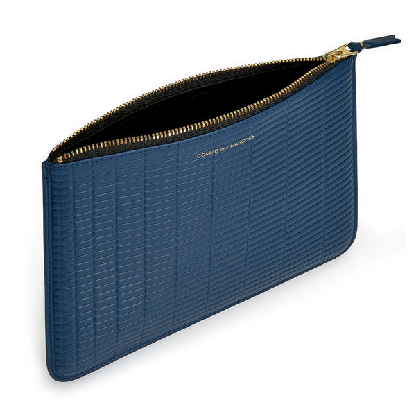 CDG Wallet_Cdg Wallet - Brick Wallet Zip Pouch - (Blue SA5100BK)_WALLETS