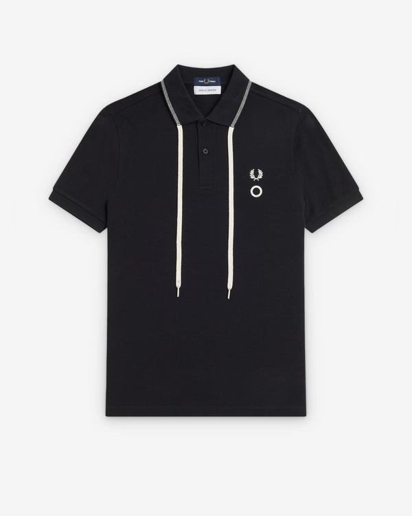 Craig Green - Men's Fred Perry Drawcord Polo Shirt - (Black)