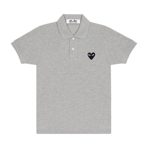 PLAY - Unisex's Black Emblem Polo Shirt - (T078)(Grey)