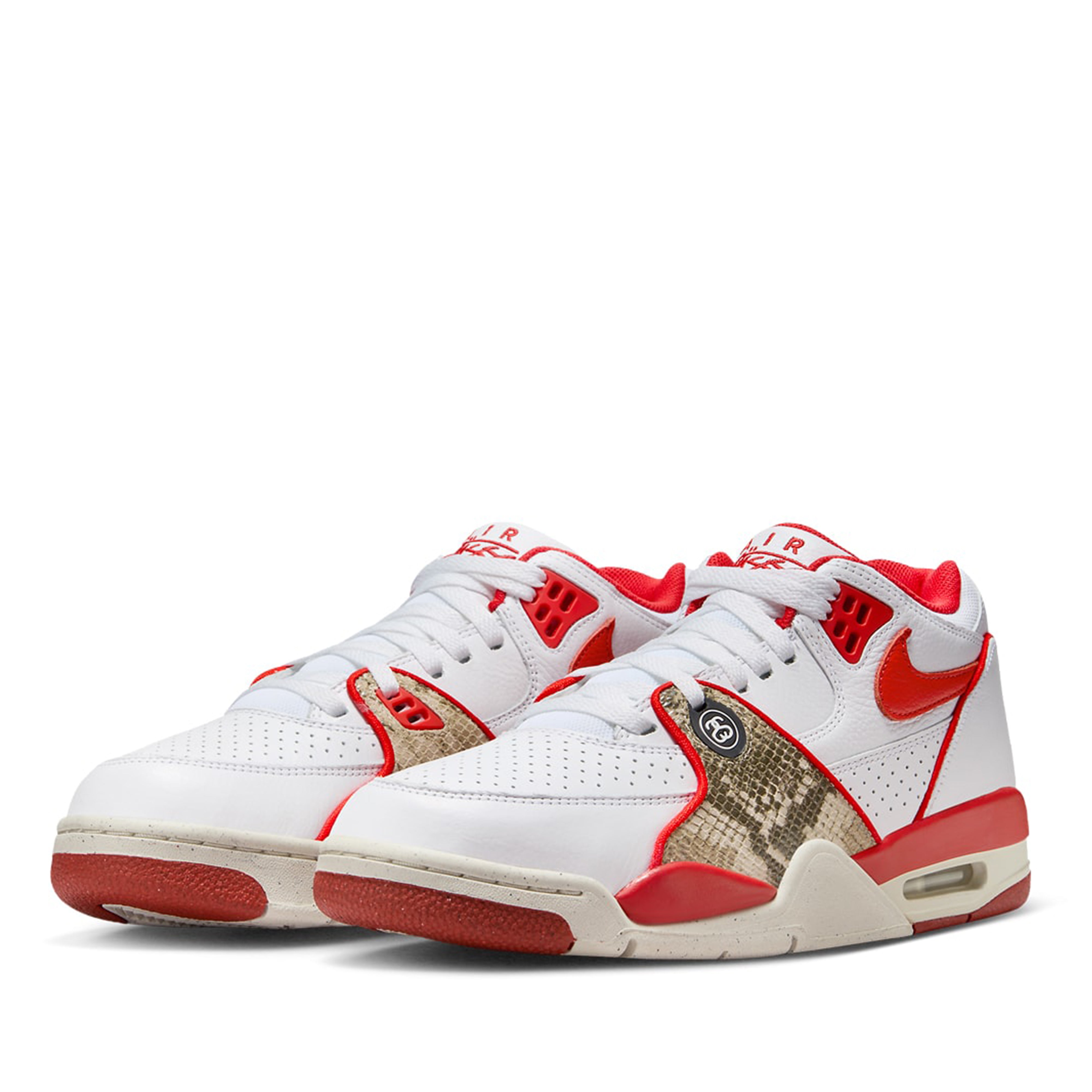 NIKE - Stüssy Men's Air Flight '89 Low SP - (White/Red)| Dover