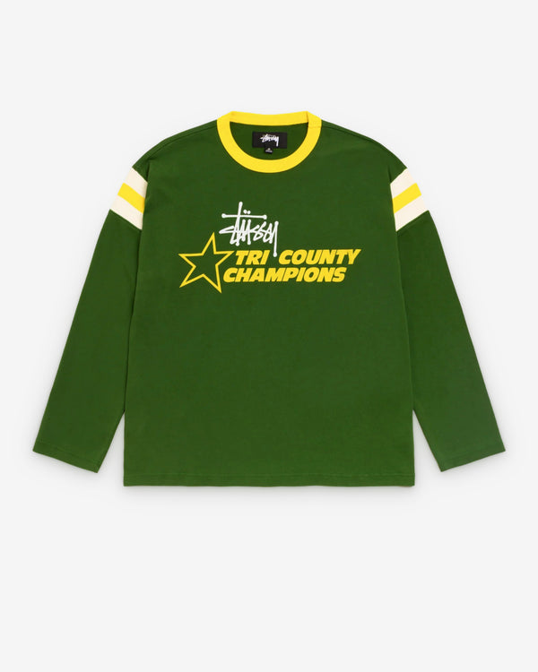 Stüssy - Men's Ls Ringer Tee - (Green)