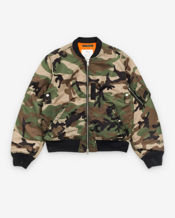 Stüssy - Men's MA-1 Bomber - (Woodland Camo)