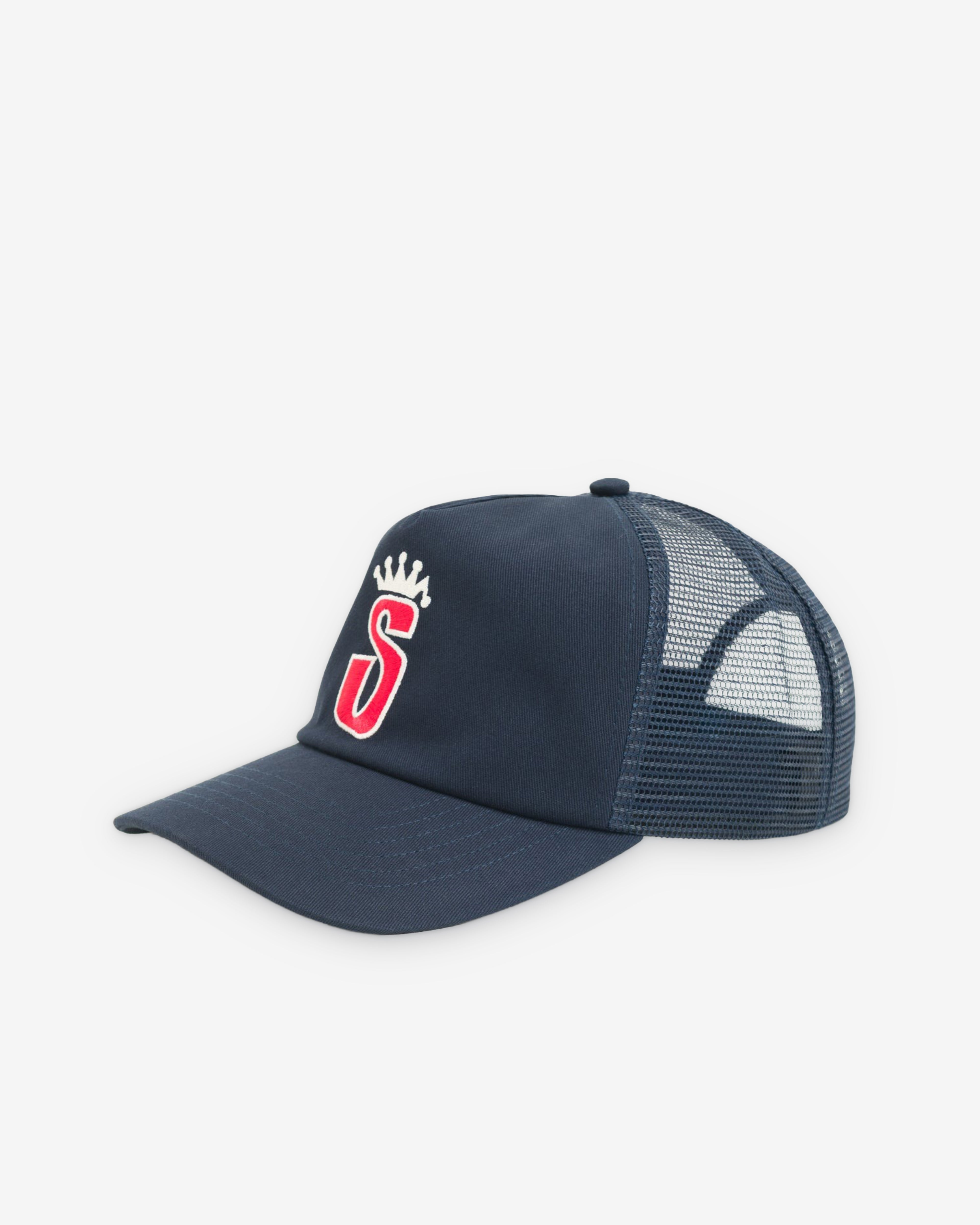 Stüssy: Men's Trucker S Crown Cap (Navy) | DSMS E-SHOP