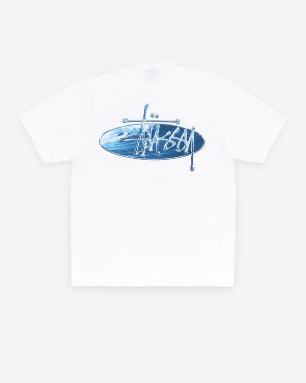 Stussy - Men's Wave Oval Tee - (White)