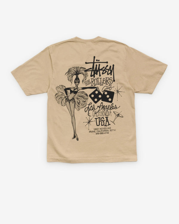 Stüssy - Men's High Rollers Pig. Dyed Tee - (Rock)