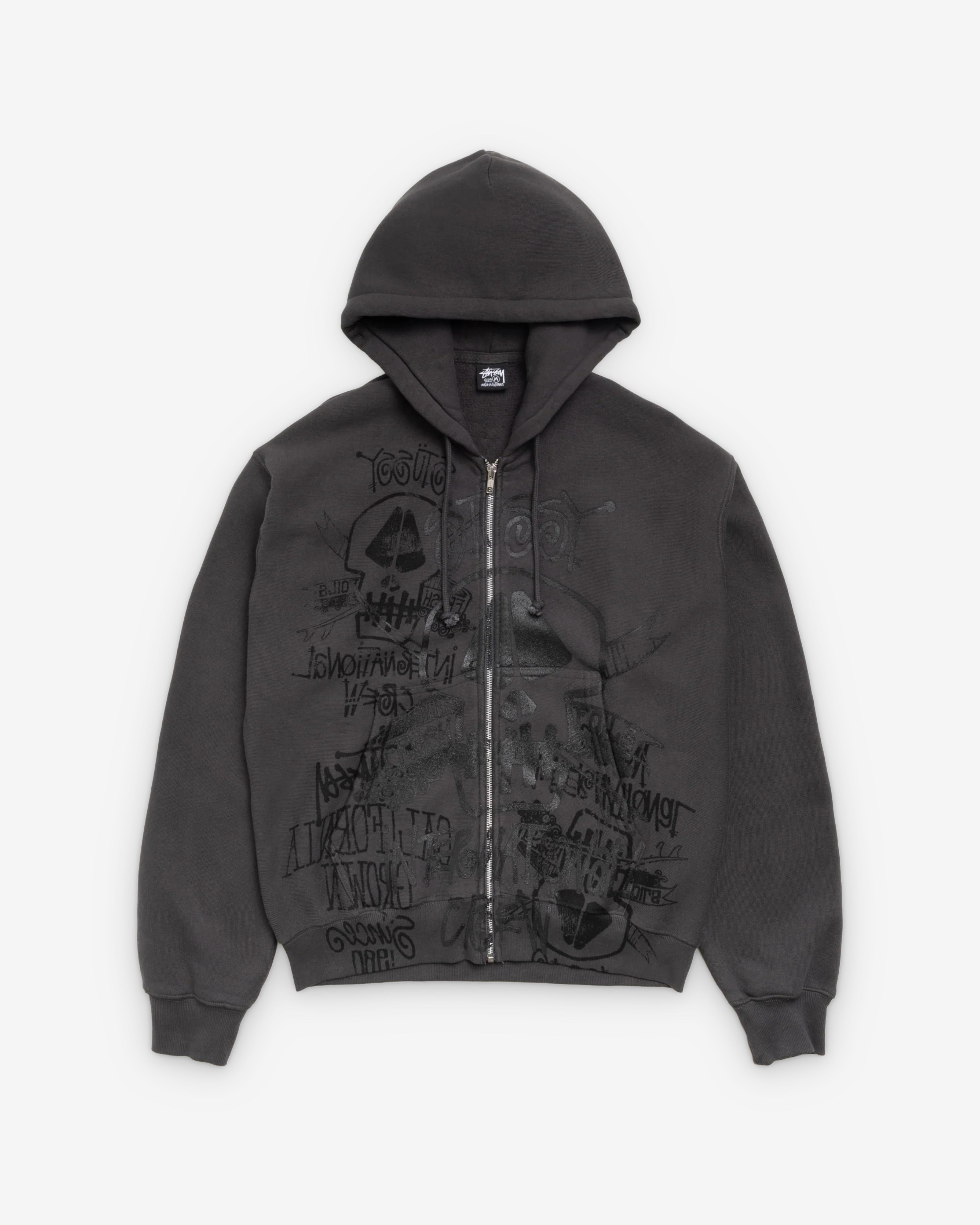 トップス STUSSY 26SS SKULLS GAR DYED ZIP HOOD Skulls Zip Hoodie Pigment Dyed - Mens Long Sleeve Sweatshirt
