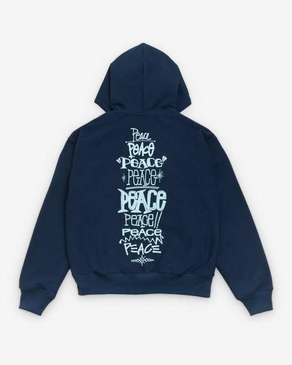 Stüssy  - Men's Peace Increased Zip Hood - (Navy)