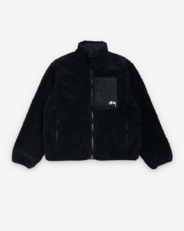 Stüssy - Men's Sherpa Reversible Jacket - (Black)