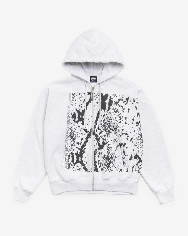 Stüssy - Men's Snakeskin Zip Hood - (Ash Heather)