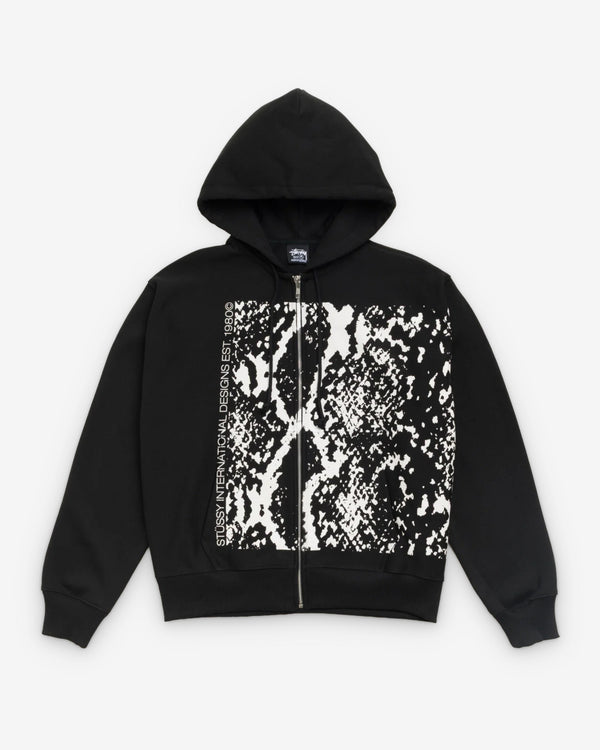 Stüssy - Men's Snakeskin Zip Hood - (Black)