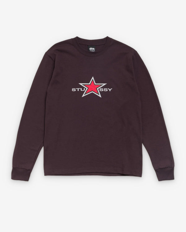 Stüssy  - Men's Stussy Star Ls Tee - (Chocolate)