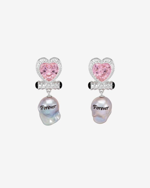 JIWINAIA - Forever Pearl Drop Earrings - (Pink)