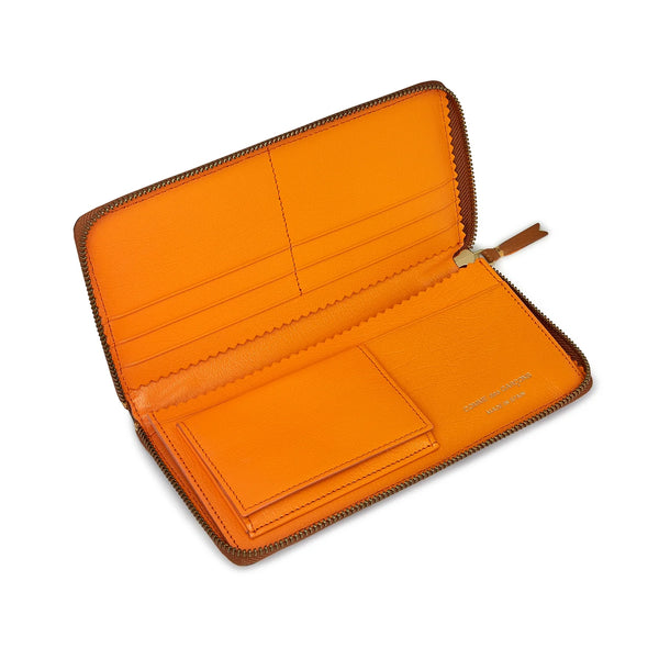 CDG Wallet_Cdg Wallet - Colour Inside Long Wallet - (Brown SA0110IC)_WALLETS